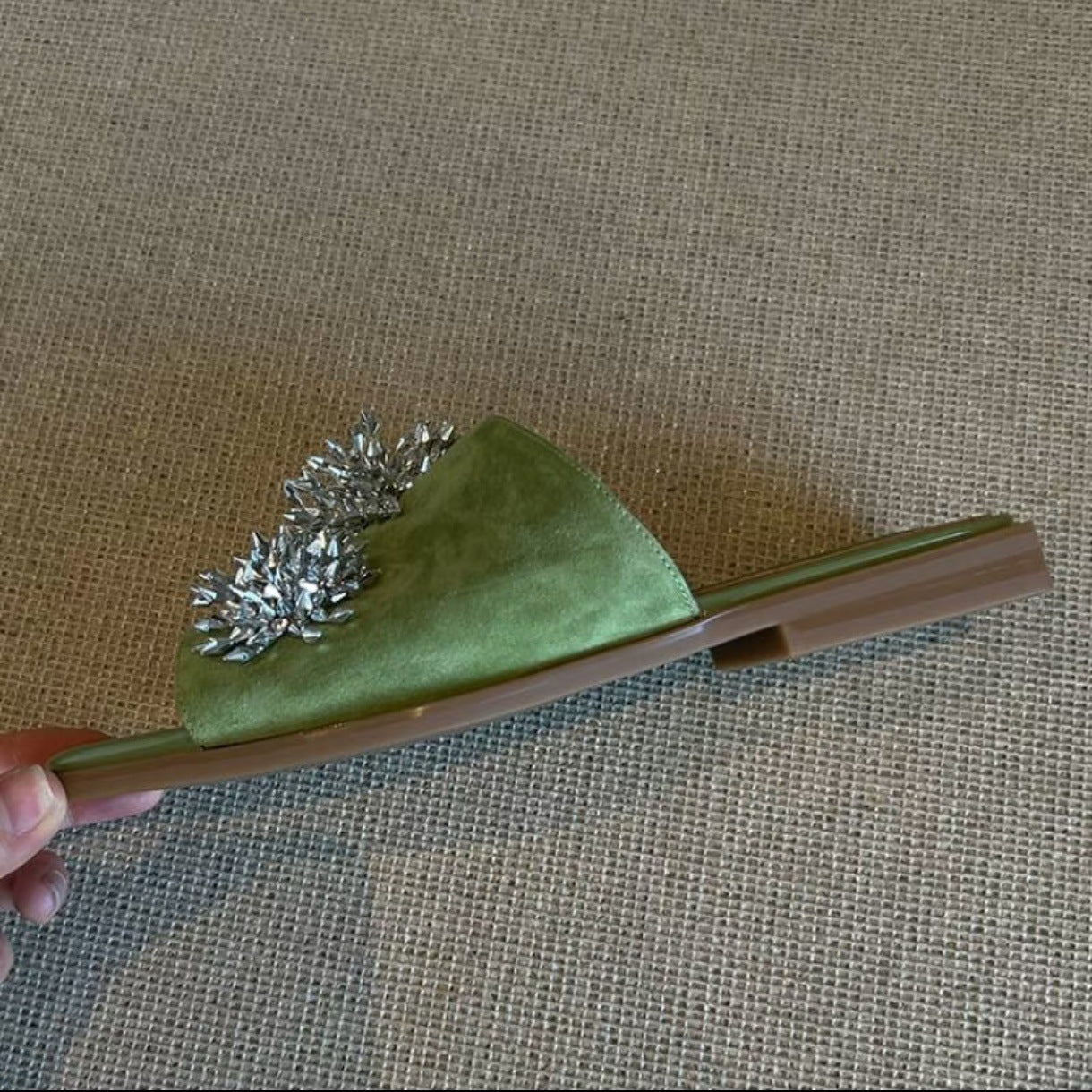 French-Style Embellished Flat Loafers