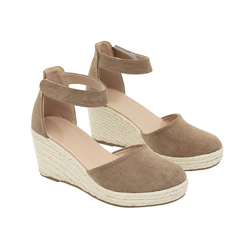 Women's Closed Toe Wedge Platform Sandals