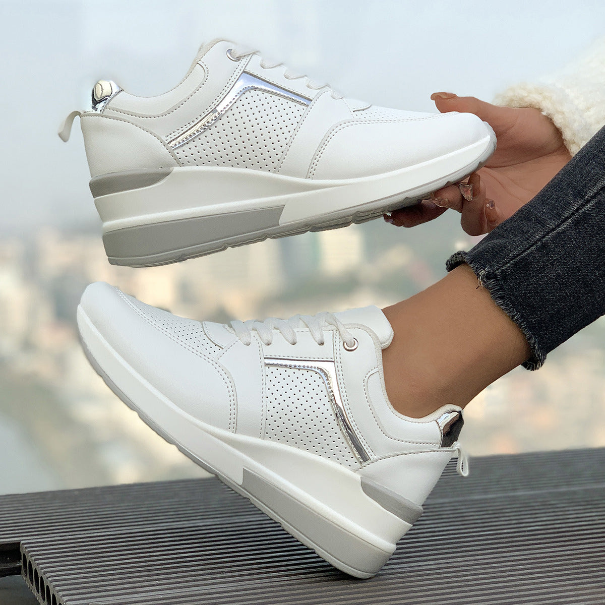 Women's Wedge Platform Sports Casual Shoes