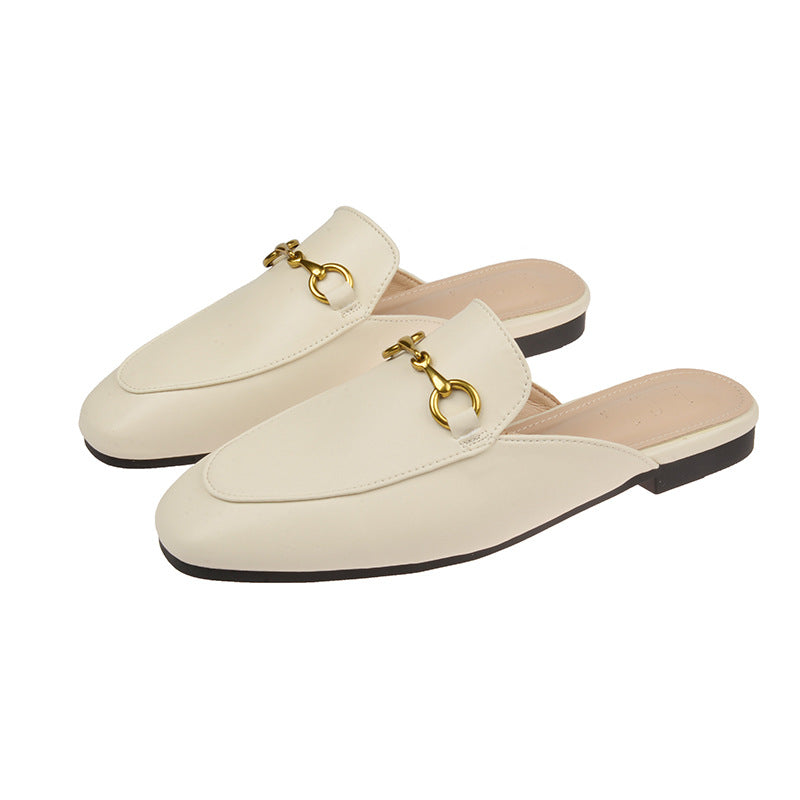 Women's Baotou Flat-Soled Mule Slippers