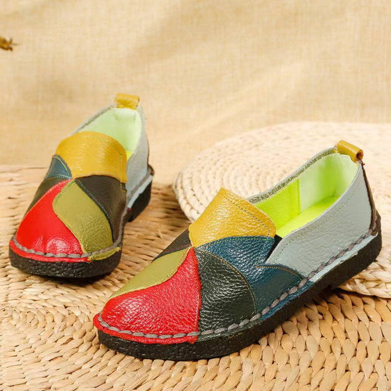 Women's Ethnic Style Casual Color Blocking Flats