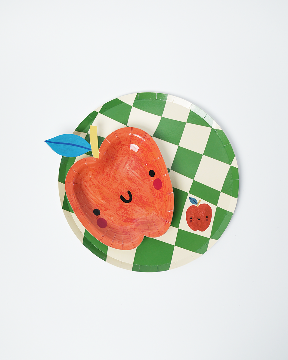 Little Chef Birthday Party Supplies Pack (Serves 12) | Kids Cooking & Baking Themed Party Kit | Checkered Plates, Cups & Tableware Set